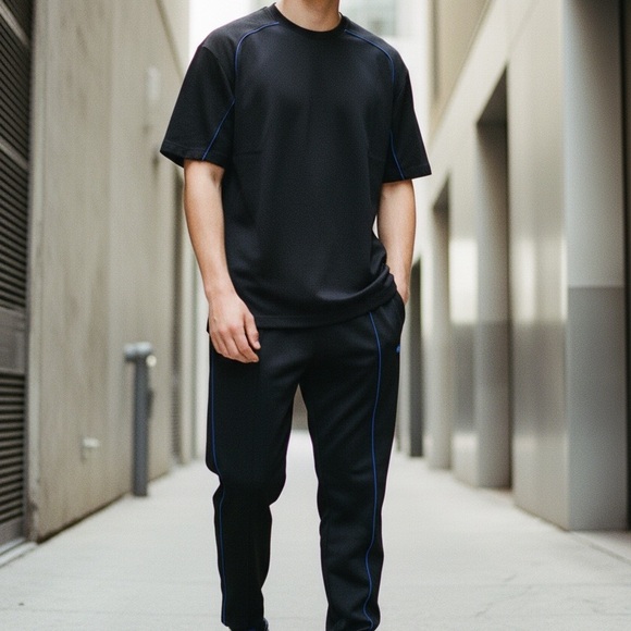 Black and Blue High-Top Sneakers - Picture 11 of 11